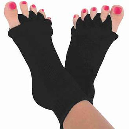 Nuziva ToeRelax foot alignment socks in Black