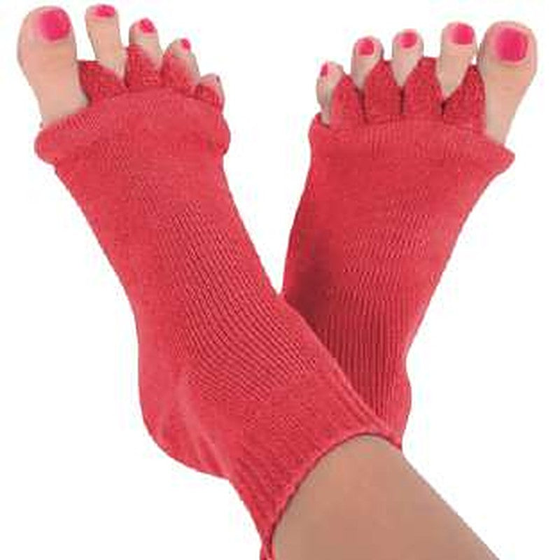 Nuziva ToeRelax foot alignment socks in Red