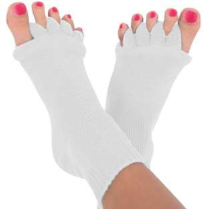 Nuziva ToeRelax foot alignment socks in White