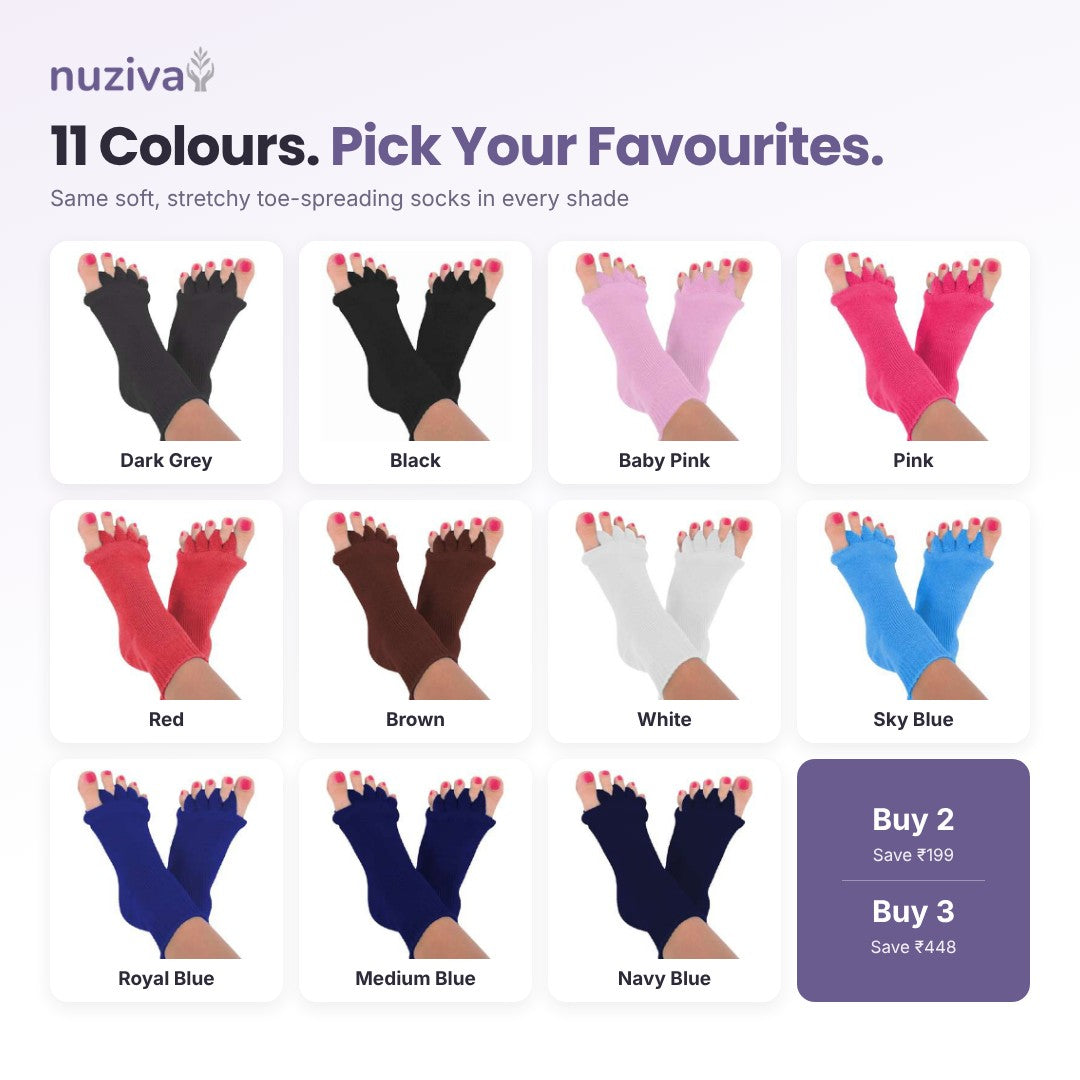 Nuziva ToeRelax available in 11 colours